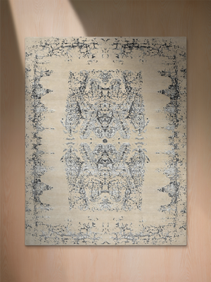 Dalan Wool & Bamboo Silk Hand-Knotted Rug - Beige