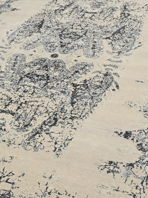 Dalan Wool & Bamboo Silk Hand-Knotted Rug - Beige