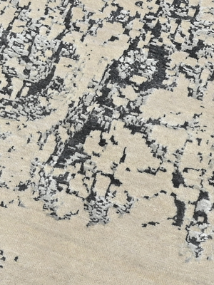 Dalan Wool & Bamboo Silk Hand-Knotted Rug - Beige