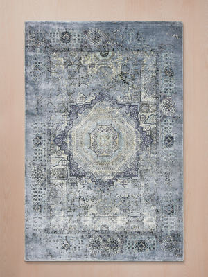 Lyven Hand-knotted Wool & Bamboo Silk Rug - Grey