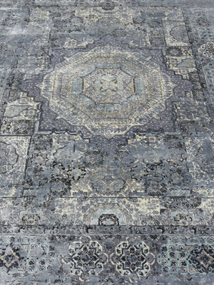 Lyven Hand-knotted Wool & Bamboo Silk Rug - Grey