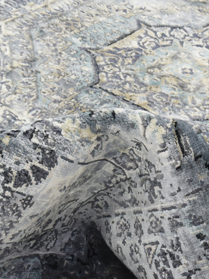 Lyven Hand-knotted Wool & Bamboo Silk Rug - Grey