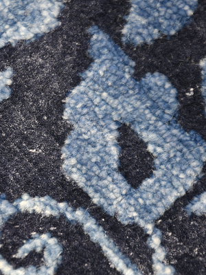Dorren Hand-knotted Wool & Bamboo Silk Rug - Charcoal