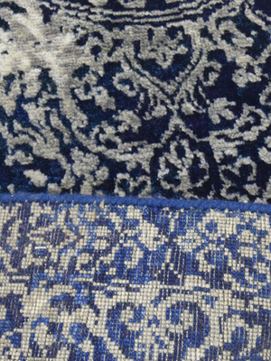 Rylen Hand-knotted Wool & Bamboo Silk Rug - Blue