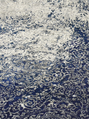 Rylen Hand-knotted Wool & Bamboo Silk Rug - Blue