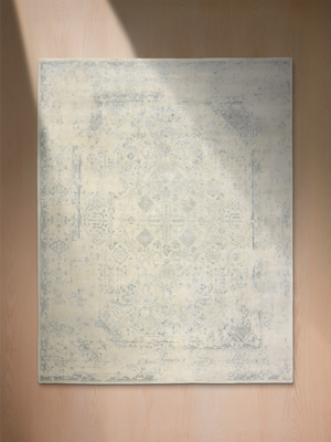 Oryn Wool & Bamboo Silk Hand-Knotted Rug - Beige