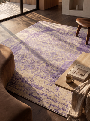 Saru Wool & Bamboo Silk Hand-Knotted Rug - Beige