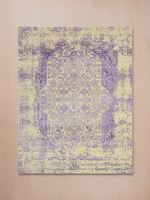Saru Wool & Bamboo Silk Hand-Knotted Rug - Beige