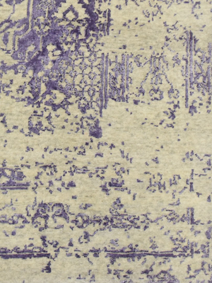 Saru Wool & Bamboo Silk Hand-Knotted Rug - Beige