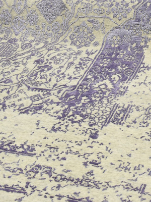 Saru Wool & Bamboo Silk Hand-Knotted Rug - Beige