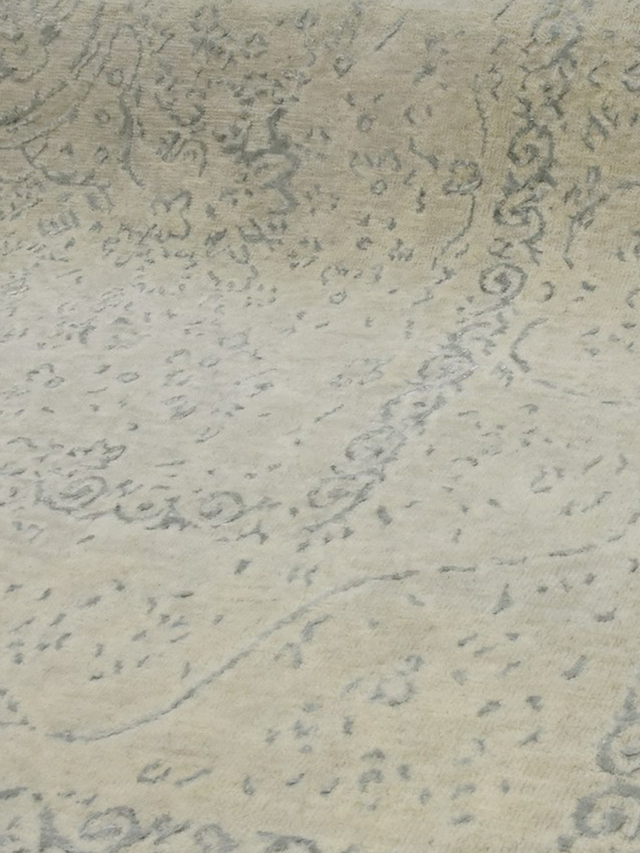 Gara Wool & Bamboo Silk Hand-Knotted Rug - Beige