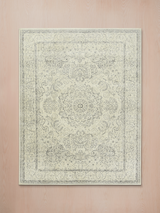 Gara Wool & Bamboo Silk Hand-Knotted Rug - Cream
