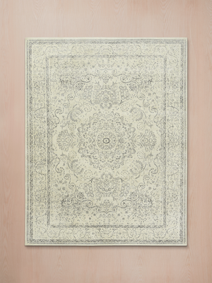 Gara Wool & Bamboo Silk Hand-Knotted Rug - Cream
