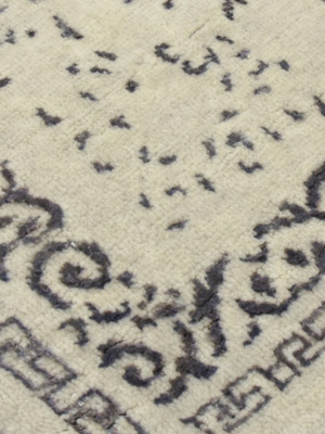 Gara Wool & Bamboo Silk Hand-Knotted Rug - Cream