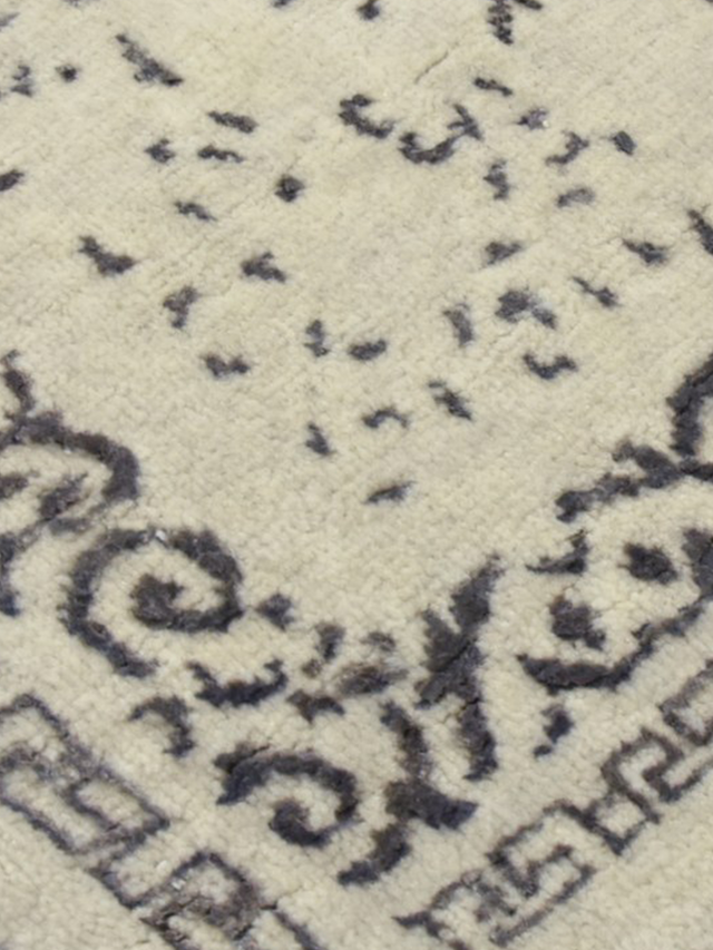Gara Wool & Bamboo Silk Hand-Knotted Rug - Cream