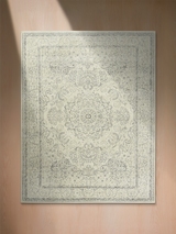 Gara Wool & Bamboo Silk Hand-Knotted Rug - Cream