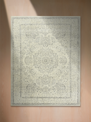 Gara Wool & Bamboo Silk Hand-Knotted Rug - Cream