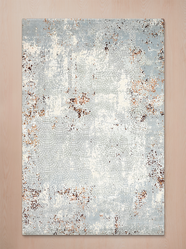 Rovelle Hand-Knotted Wool & Bamboo Silk Rug - Grey