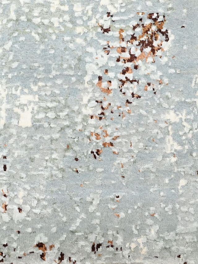 Rovelle Hand-Knotted Wool & Bamboo Silk Rug - Grey