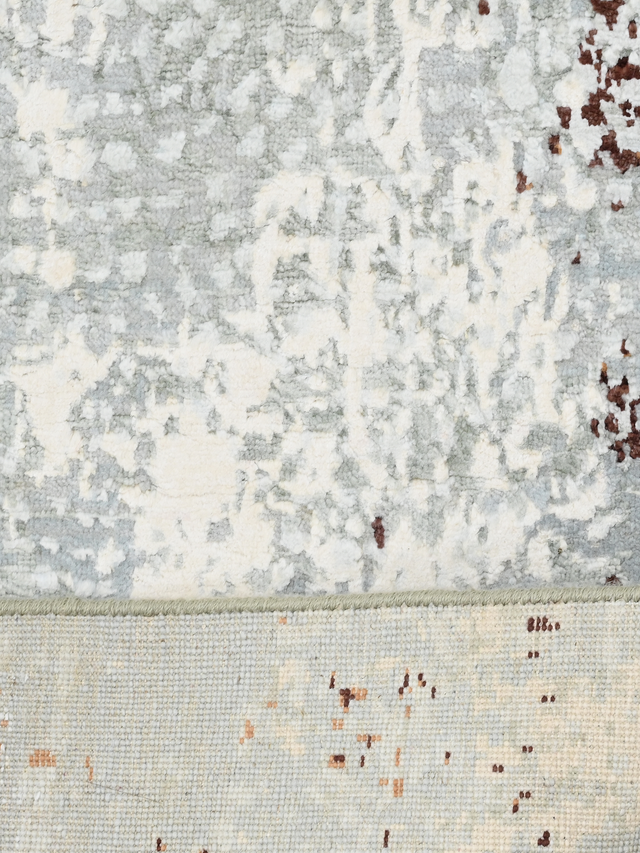 Rovelle Hand-Knotted Wool & Bamboo Silk Rug - Grey