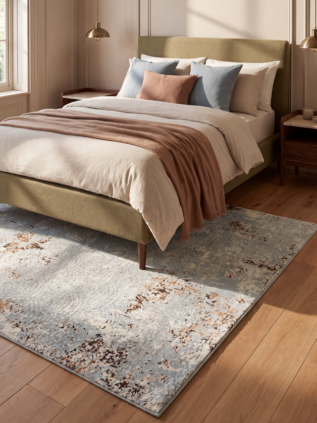Rovelle Hand-Knotted Wool & Bamboo Silk Rug - Grey