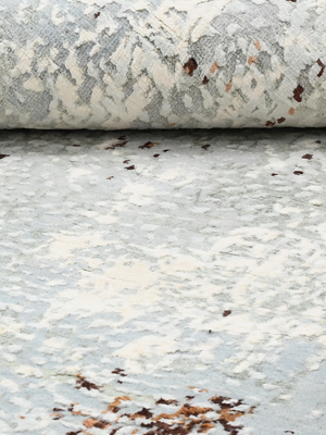 Rovelle Hand-Knotted Wool & Bamboo Silk Rug - Grey