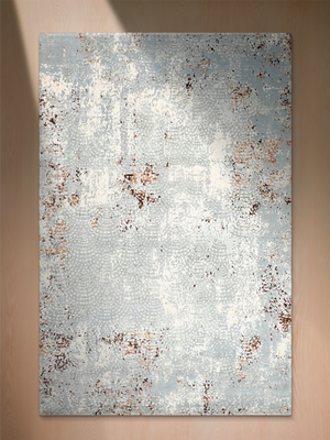 Rovelle Hand-Knotted Wool & Bamboo Silk Rug - Grey