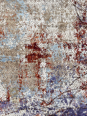 Varnel Hand-Knotted Wool & Bamboo Silk Rug - Violet