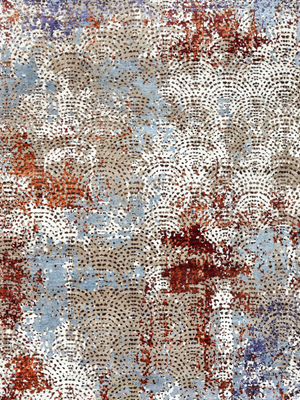 Varnel Hand-Knotted Wool & Bamboo Silk Rug - Violet