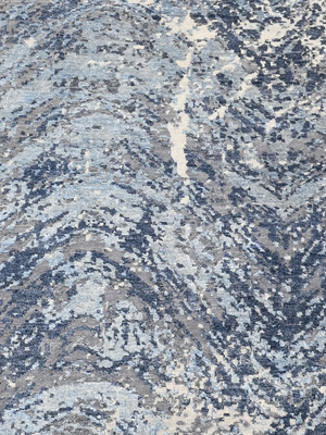 Orsana Hand-Knotted Wool & Bamboo Silk Rug - Blue