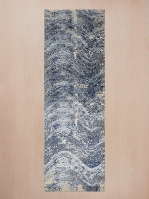 Orsana Hand-Knotted Wool & Bamboo Silk Rug - Blue