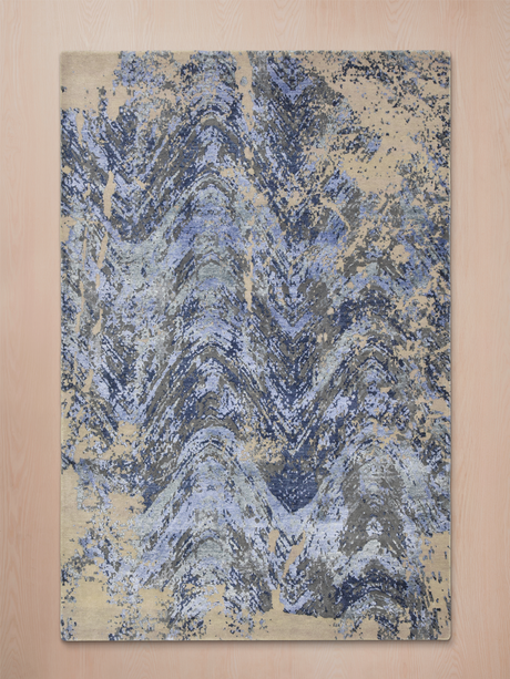 Orsana Hand-Knotted Wool & Bamboo Silk Rug - Blue