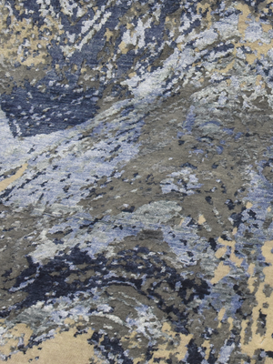 Orsana Hand-Knotted Wool & Bamboo Silk Rug - Blue