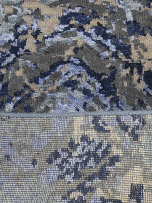 Orsana Hand-Knotted Wool & Bamboo Silk Rug - Blue