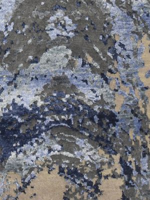 Orsana Hand-Knotted Wool & Bamboo Silk Rug - Blue
