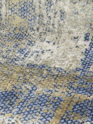 Orsana Hand-Knotted Wool & Bamboo Silk Rug - Blue