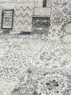 Zand Wool & Bamboo Silk Hand-Knotted Rug - Off-White