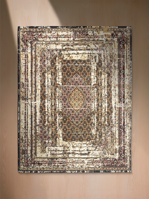 Varos Hand-knotted Wool & Bamboo Silk Rug - Brown