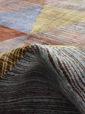 Corvin Hand-knotted Wool & Bamboo Silk Rug - Multi