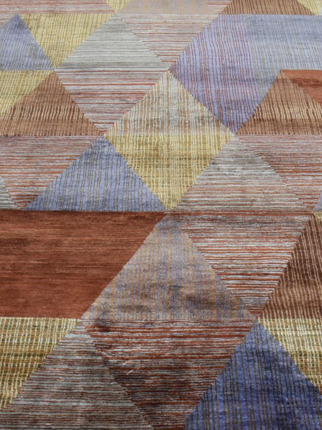 Corvin Hand-knotted Wool & Bamboo Silk Rug - Multi