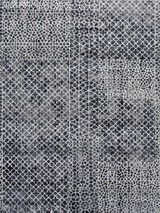 Dravik Hand-Knotted Wool & Bamboo Silk Rug - Charcoal
