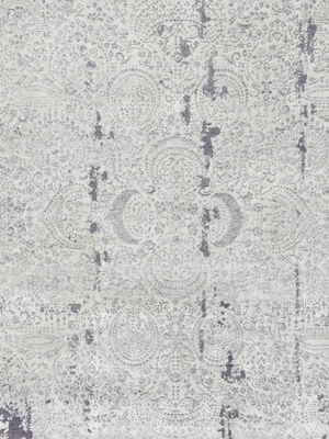 Orlen Hand-knotted Wool & Bamboo Silk Rug - Charcoal