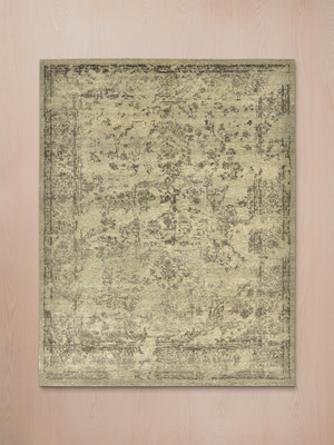 Tavik Hand-knotted Wool & Bamboo Silk Rug - Khaki