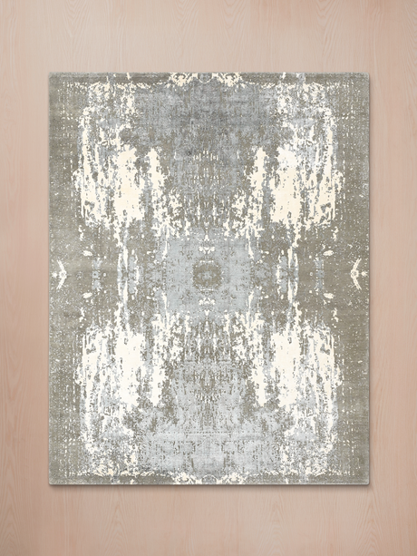 Norell Hand-Knotted Wool & Bamboo Silk Rug - Stone Grey