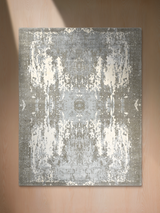 Norell Hand-Knotted Wool & Bamboo Silk Rug - Stone Grey