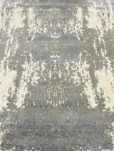 Norell Hand-Knotted Wool & Bamboo Silk Rug - Stone Grey