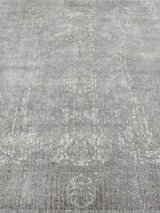Laar Wool & Bamboo Silk Hand-Knotted Rug - Grey