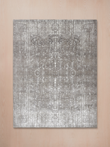Laar Wool & Bamboo Silk Hand-Knotted Rug - Stone Grey
