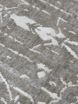 Laar Wool & Bamboo Silk Hand-Knotted Rug - Stone Grey