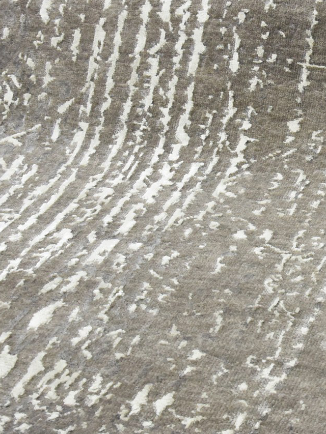 Laar Wool & Bamboo Silk Hand-Knotted Rug - Stone Grey